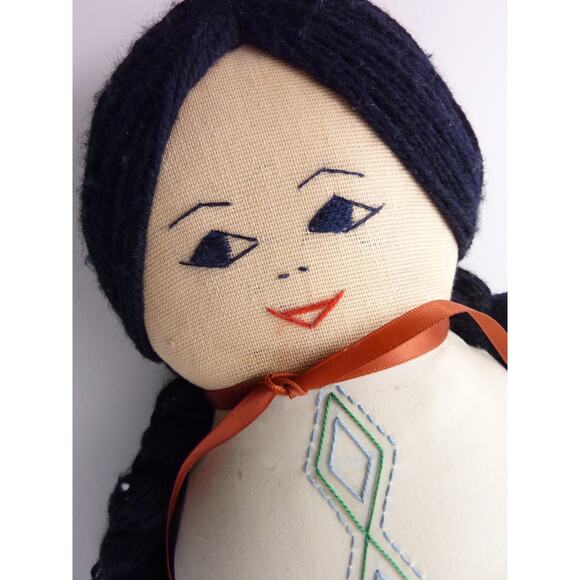 Vintage Worry Doll Cloth Handsewn Magna Peru Doll Maena - Picture 2 of 7